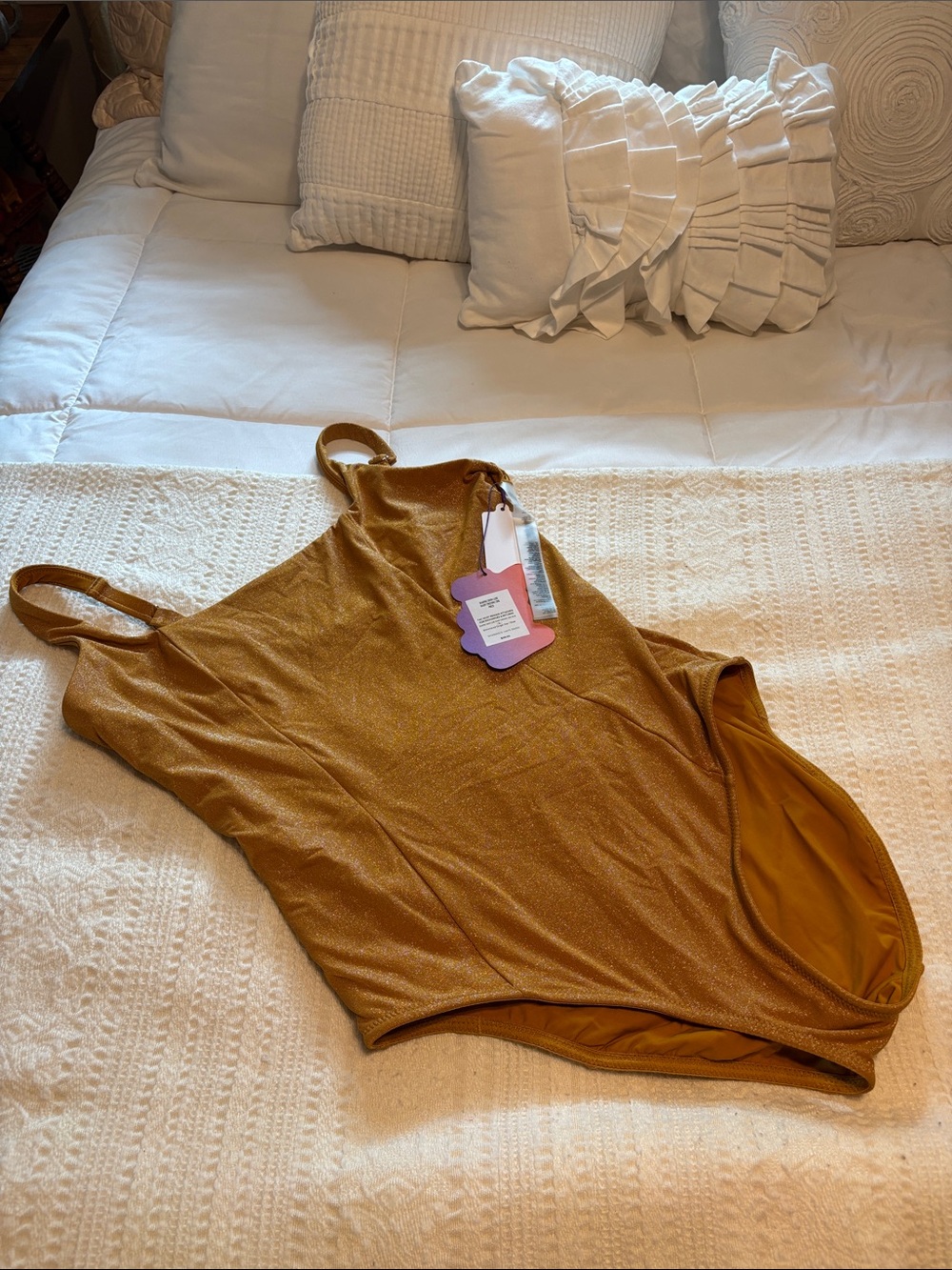 Yitty for Fabletics Gold Shimmer One-Piece Swimsuit